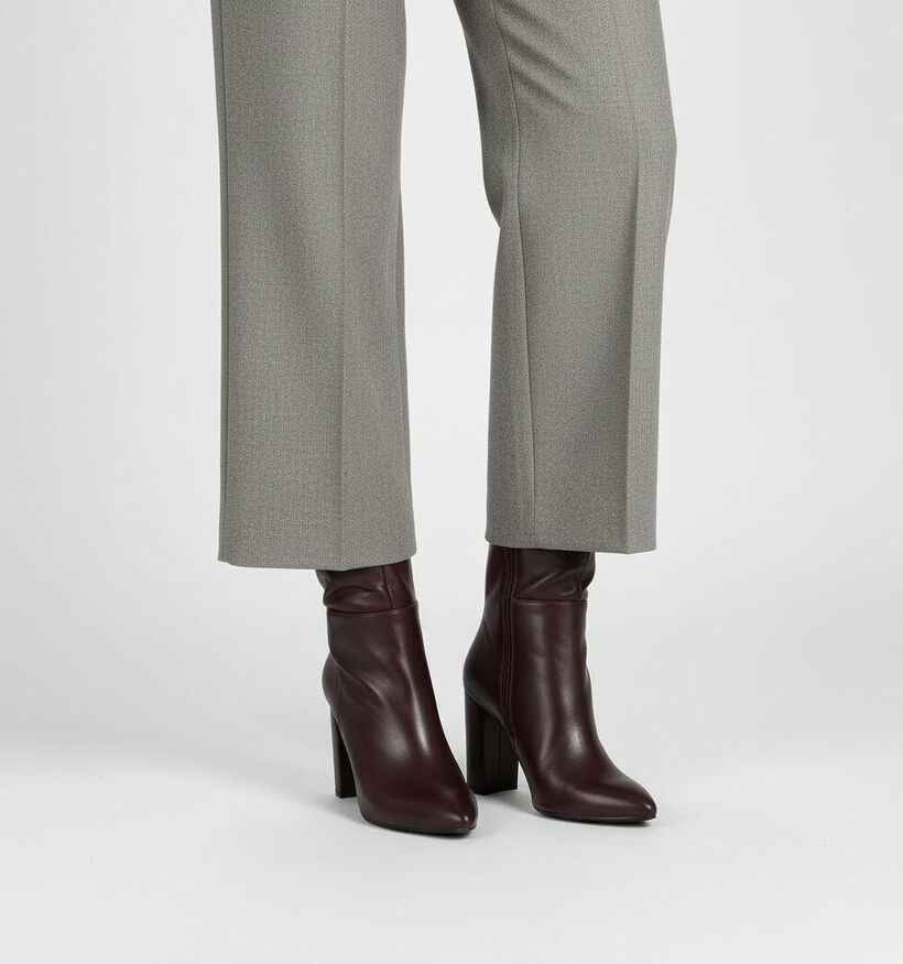 Posh by Poelman Bottes hautes en Bordeaux pour femmes (362855)