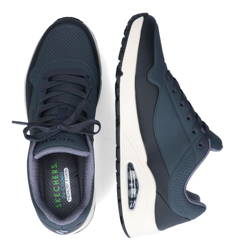 Skechers Uno Timeline Baskets en Noir en simili cuir (322938)