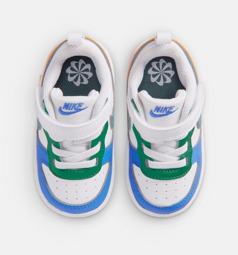 Nike Court Borough Low Baskets pour b&eacute;b&eacute; en Blanc/Color block pour gar&ccedil;ons (373425) - pour semelles orthop&eacute;diques
