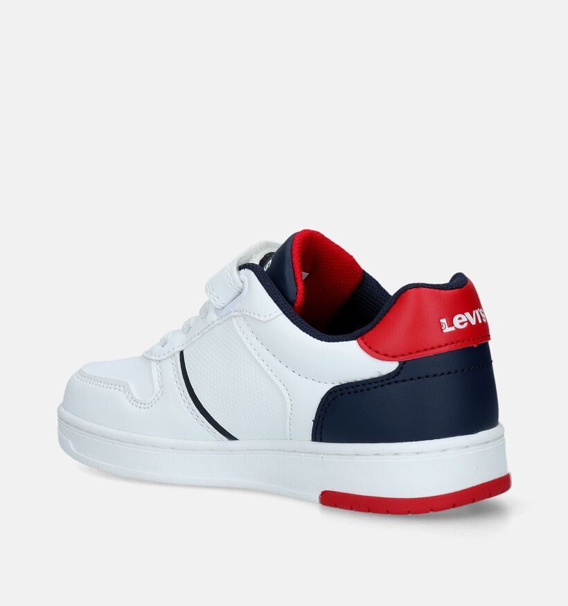 Levi's Kick Vel K Witte Schoenen met elastiek/velcro voor jongens (338608) - geschikt voor steunzolen
