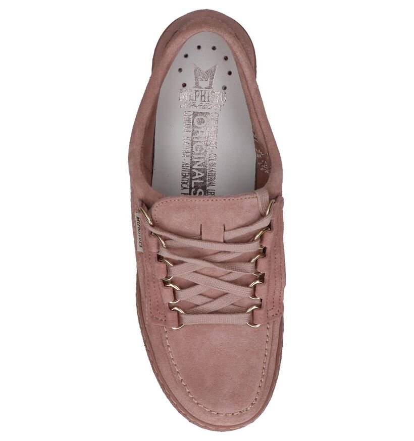 Taupe Veterschoenen Mephisto Lady in daim (246531)