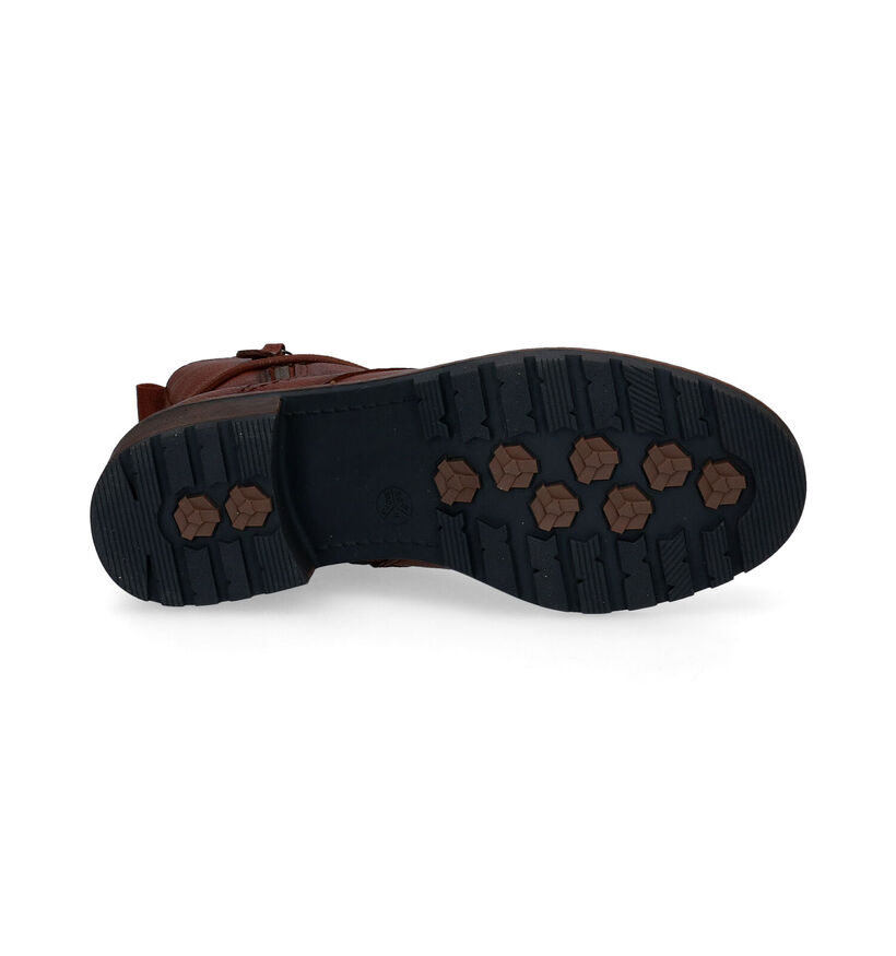 Jana Boots à lacets en Cognac en cuir (298452)