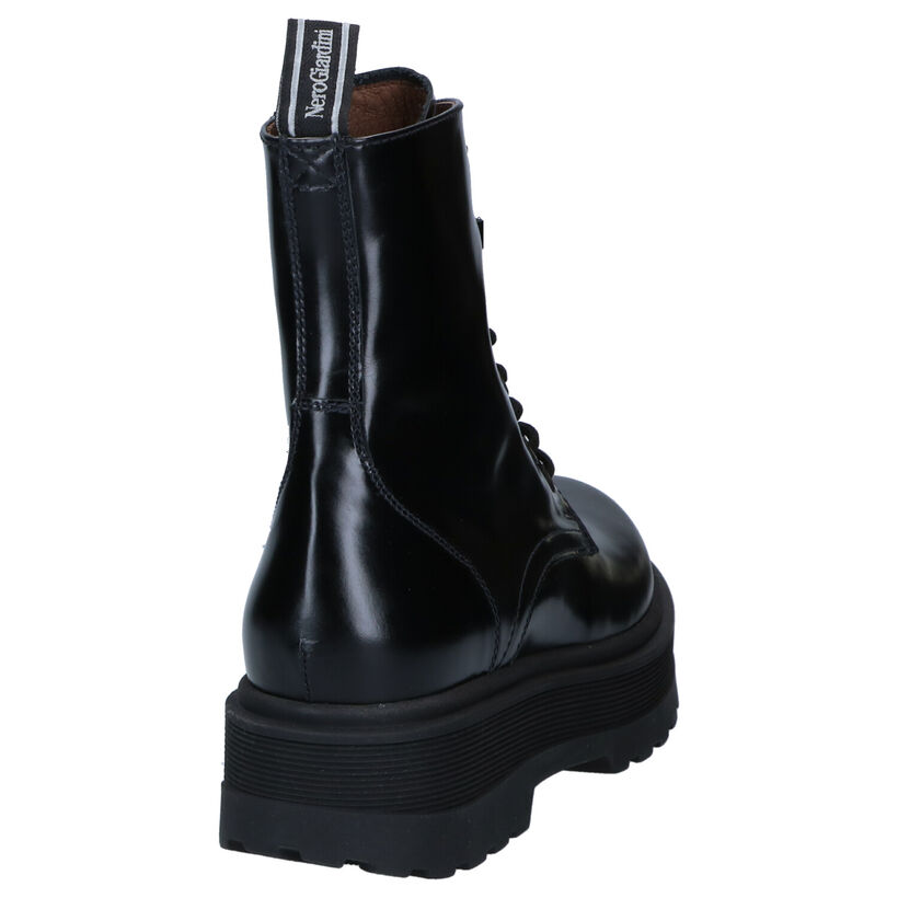 NeroGiardini Boots à lacets en Noir en cuir (296629)