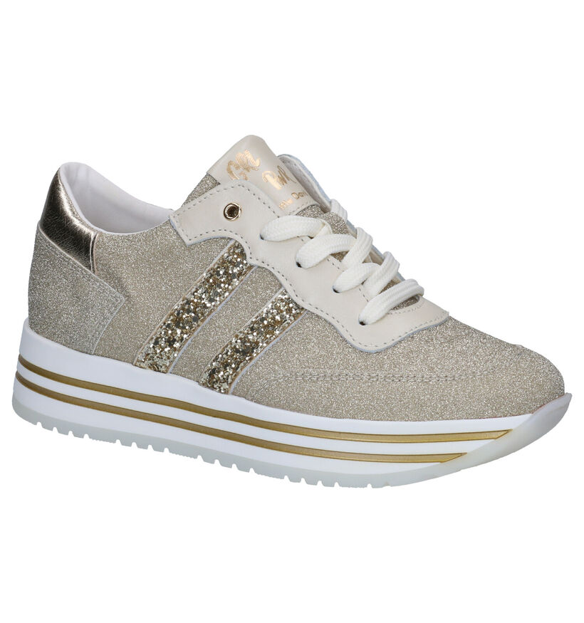 Little David Stacy Sneakers en Or en simili cuir (273007)