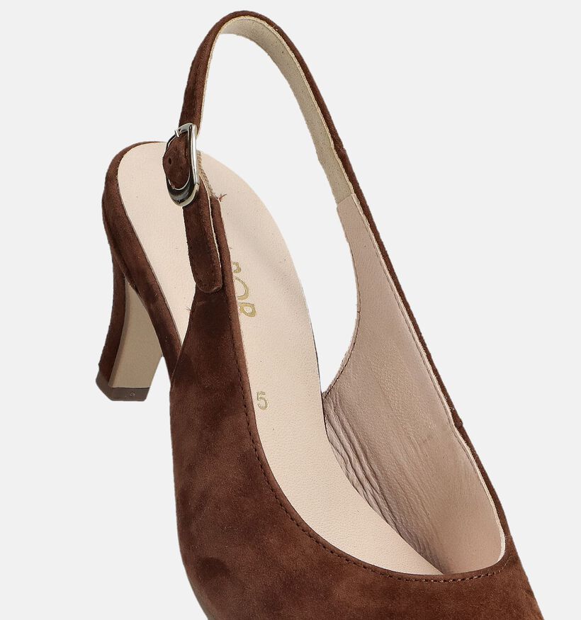 Gabor Donkerbruine Slingbacks voor dames (371910)