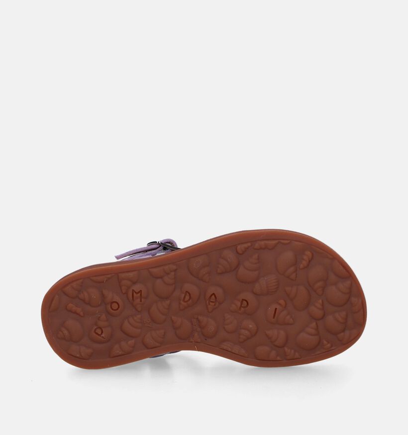 Pom d'Api Plagette Strap Sandales en Or rosé pour filles (337997)
