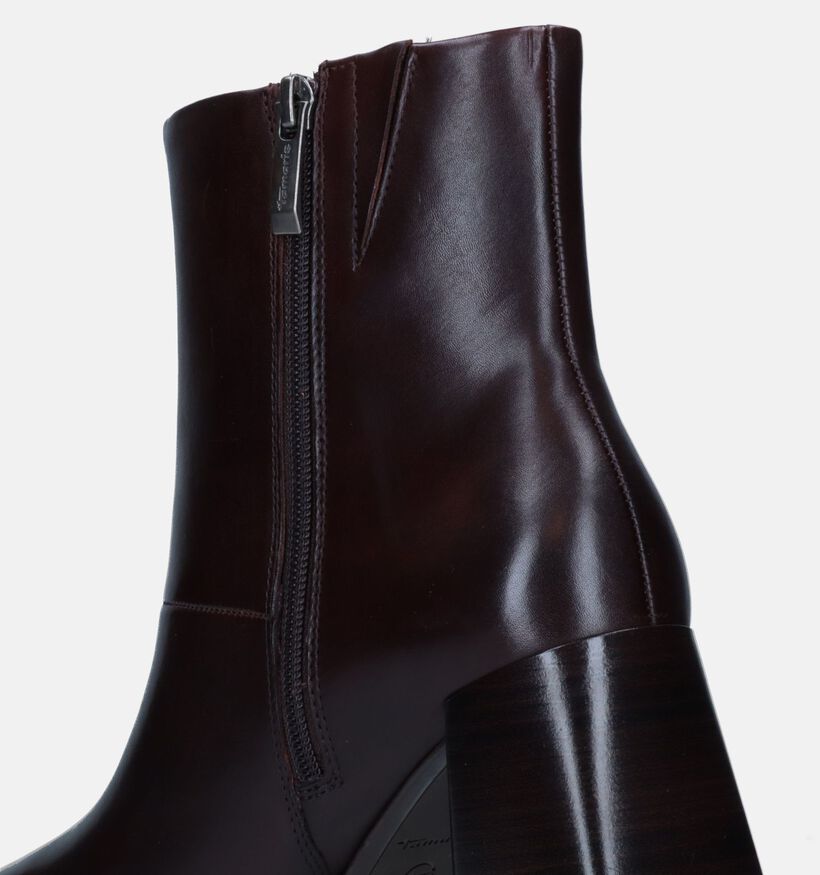 Tamaris Bottines avec talon carré en Brun pour femmes (330526)