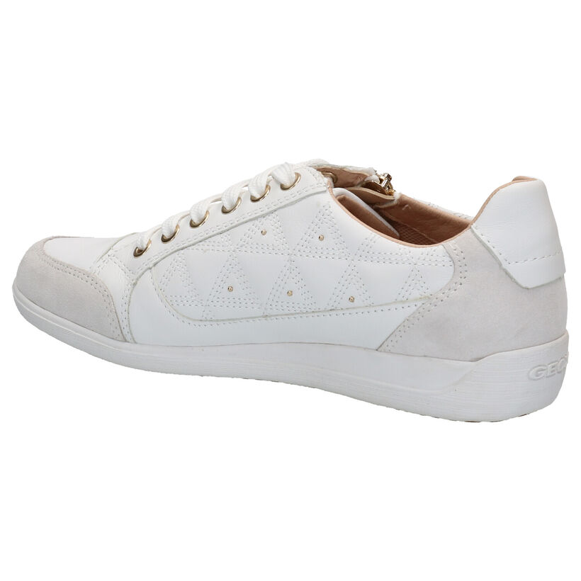 Geox Myria Chaussures à Lacets en Blanc en cuir (266837)
