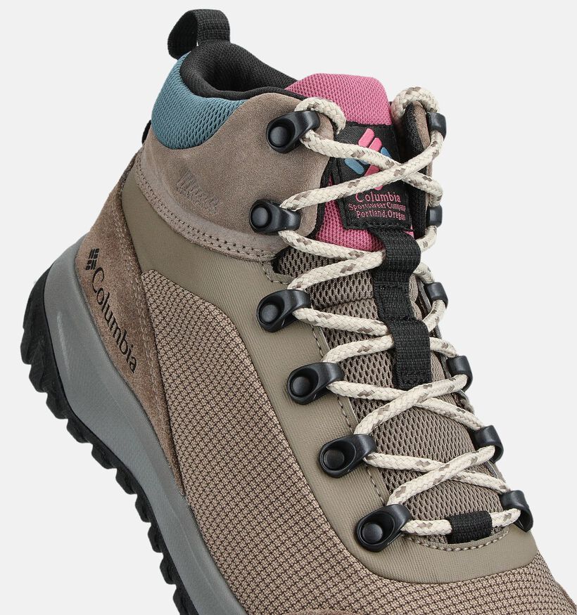 Columbia Burnsider Waterproof Chaussures de randonnée en Beige pour femmes (359531) - pour semelles orthopédiques