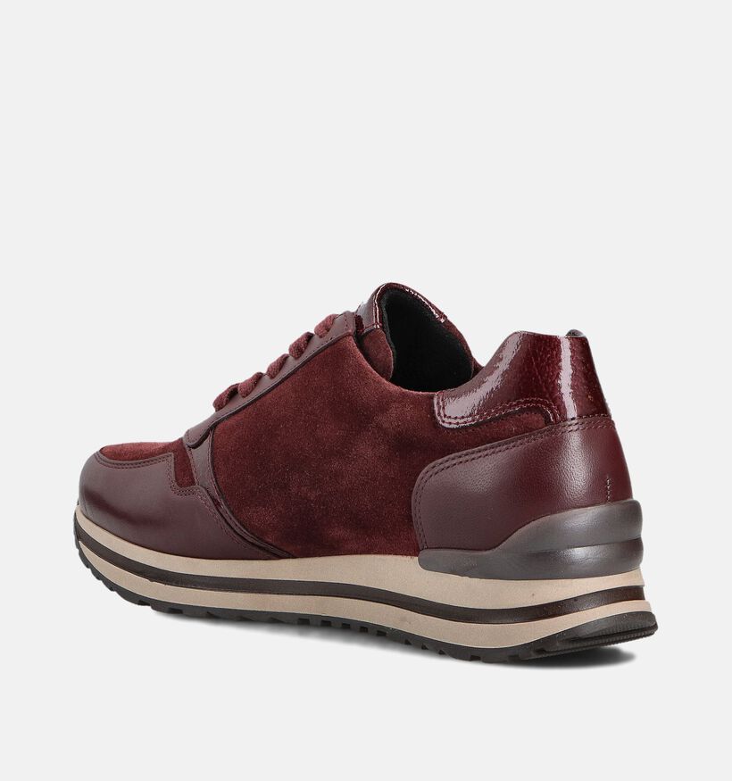 Gabor Bordeaux Sneakers Breed voor dames (360317) - geschikt voor steunzolen
