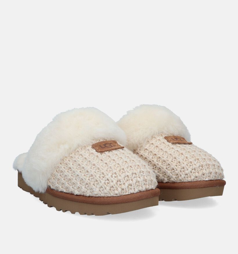 UGG Cozy Pantoufles en laine en Écru pour femmes (344844)