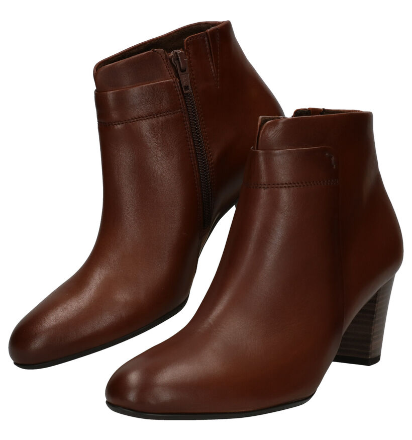 Gabor Cognac Enkellaarzen in leer (282331)