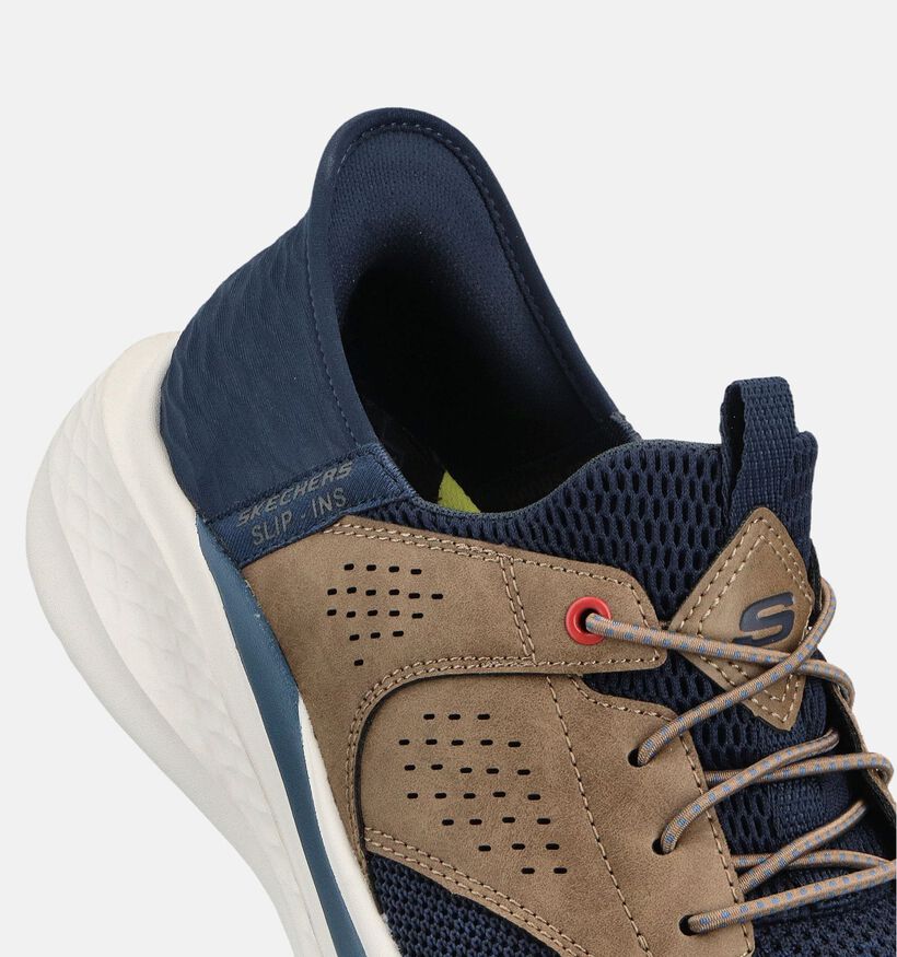 Skechers Slade Caster Baskets en Bleu pour hommes (360872)