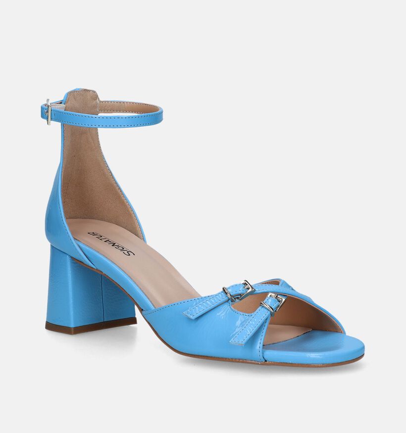 Signatur Sandales à talons en Bleu clair pour femmes (342052)