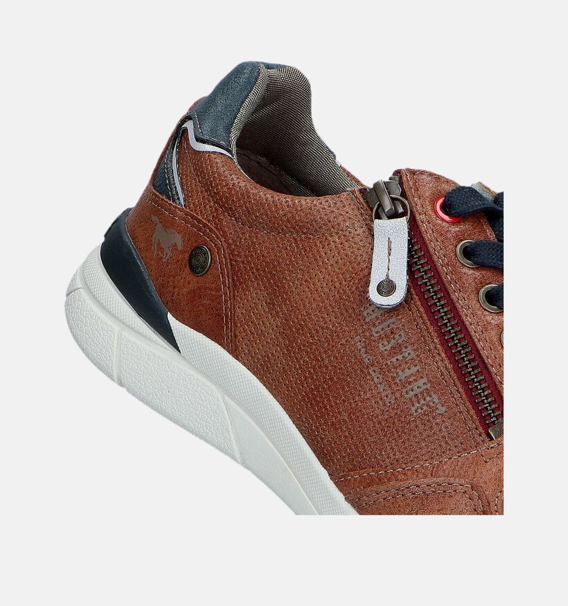 Mustang Chaussures à lacets en Cognac pour hommes (338788) - pour semelles orthopédiques