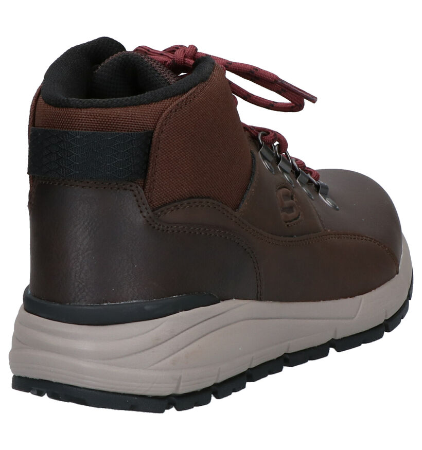Skechers Chaussures de randonnée en Brun foncé en cuir (262807)