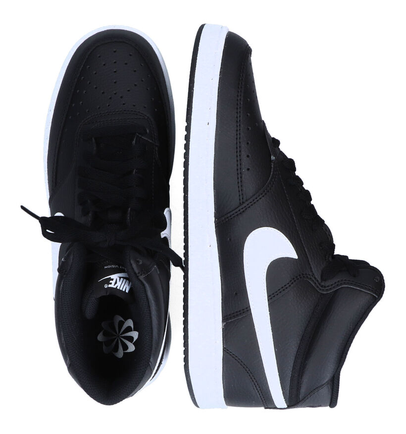 Nike Court Vision Mid Baskets en Noir pour hommes (325144)