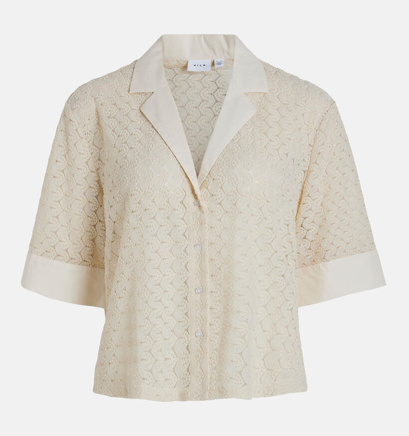 Vila Fransi Beige Kanten Blouse (329984)