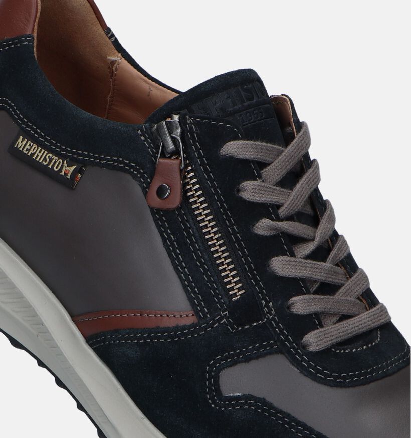 Mephisto Dino Velsport Chaussures à lacets en Bleu pour hommes (345981) - pour semelles orthopédiques