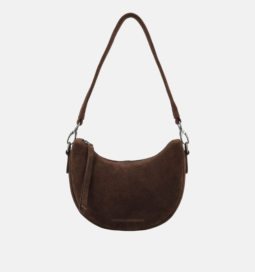 Hide & Stitches Donkerbruine Schoudertas voor dames (374218)