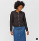 Fransa Bela Donkerbruine Cardigan voor dames (379936)