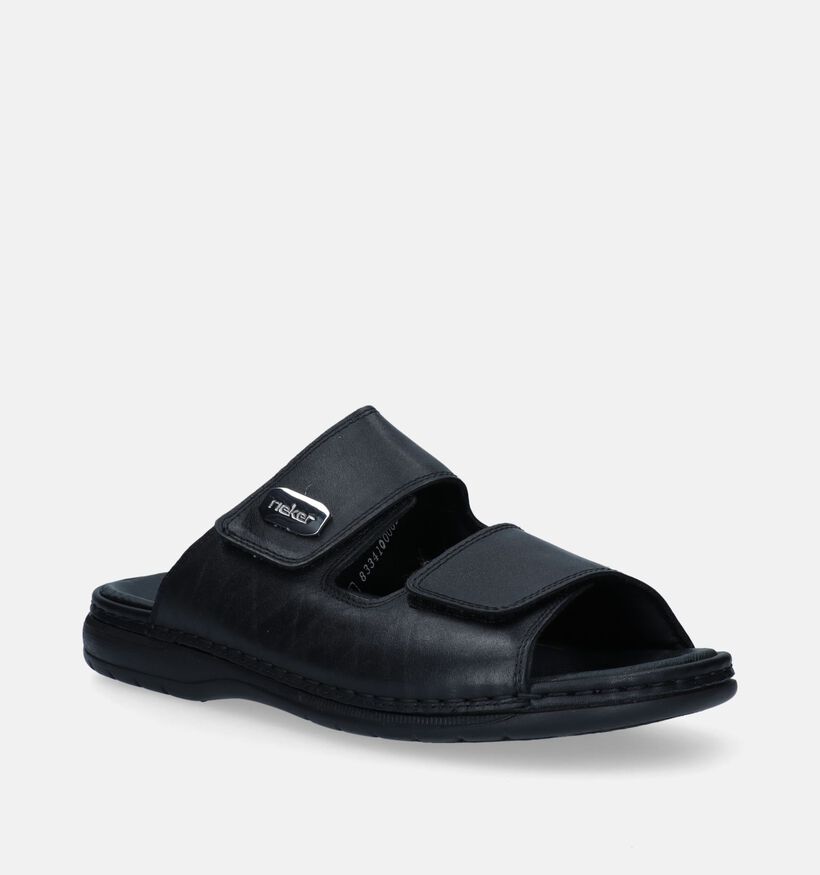 Rieker Nu-pieds casual en Noir pour hommes (339197)