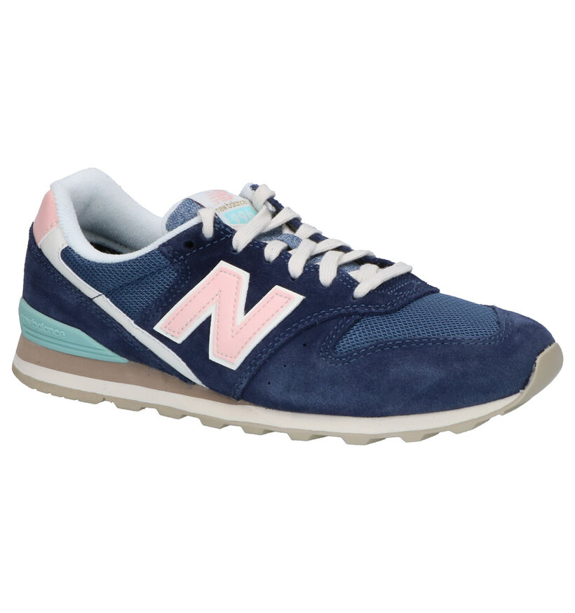 New Balance 996 Blauwe Sneakers in daim (267005)