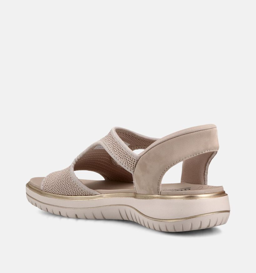 Jana Step in Beige/Gouden Sandalen voor dames (371802)