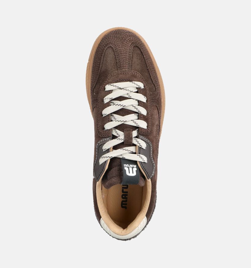 Maruti Yale Donkerbruine Sneakers voor dames (377137) - geschikt voor steunzolen