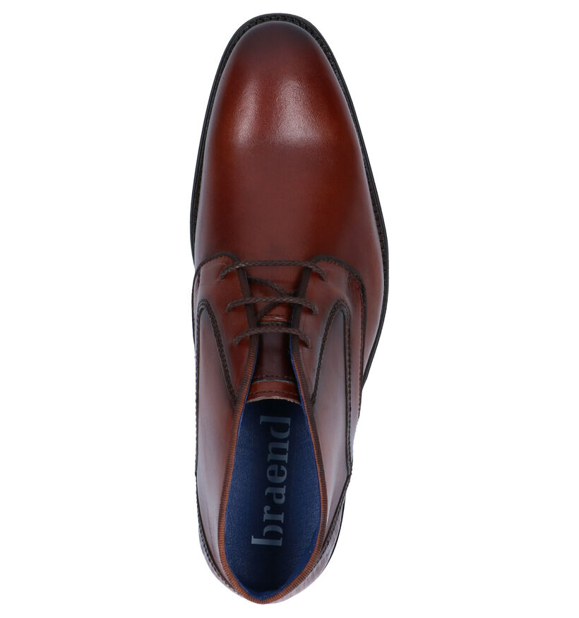 Braend Cognac Veterschoenen in leer (261038)