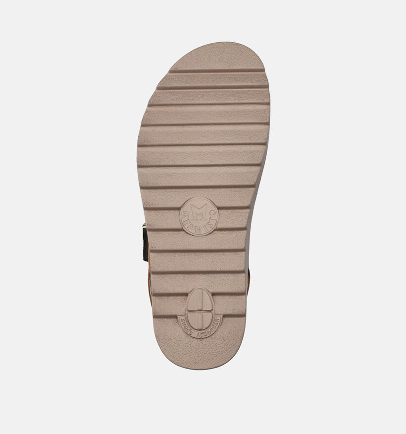 Mephisto Dominica Sandales avec talon compensé en Cognac pour femmes (354277)