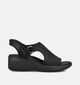 Skechers Pier Lite Park Path Zwarte Sandalen voor dames (371235)