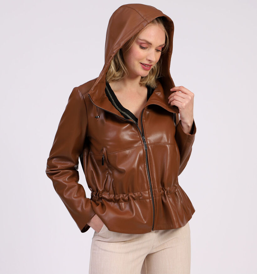 comma Bruine Leatherlook Jas (313215)