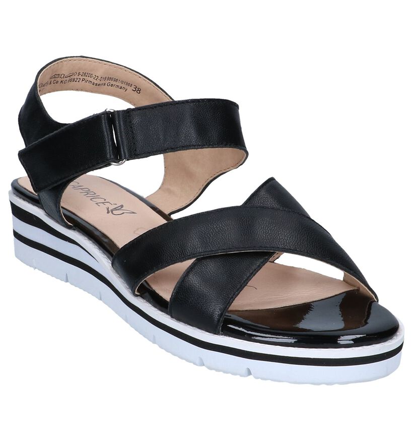 Zwarte Sandalen Caprice in leer (242028)