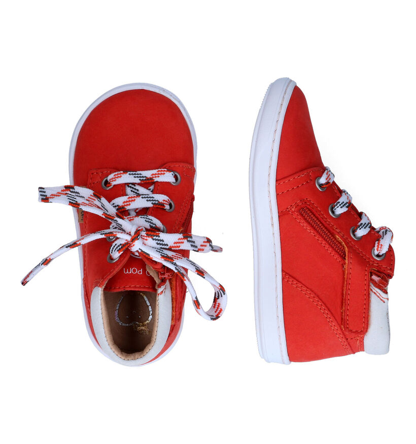 Shoo Pom Bouba Zip Desert Chaussures en Rouge en nubuck (304745)