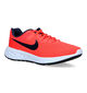 Nike Revolution 6 Zwarte sneakers in kunstleer (316490)