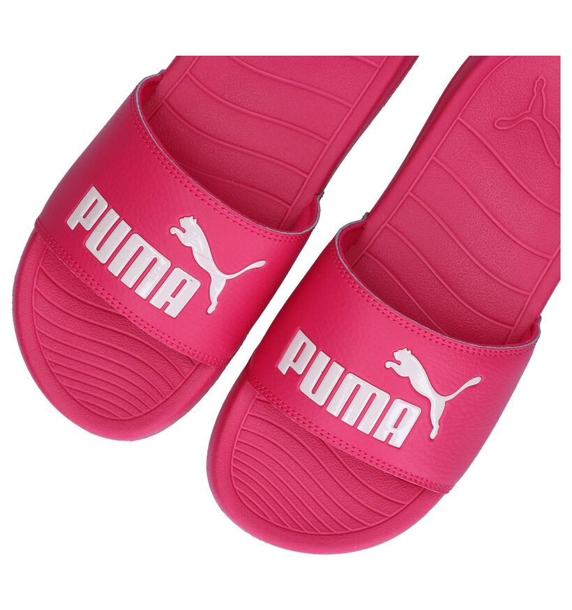 Puma Popcat Claquettes de piscine en Fuchsia en simili cuir (294688)