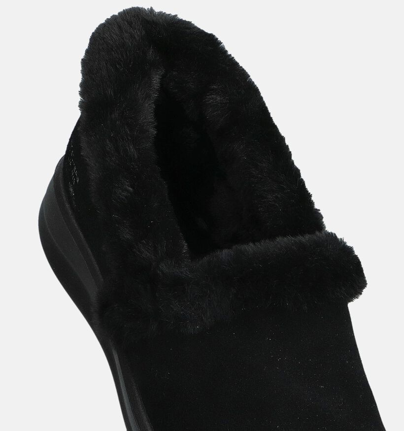Skechers Cozy Escape Snowy Bliss Zwarte Pantoffels voor dames (377969)