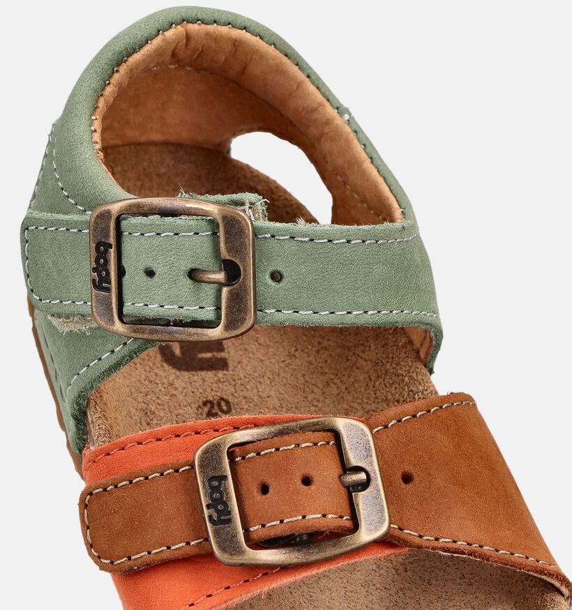 Bopy Edouarvelo Groene/Oranje Babysandalen voor jongens, meisjes (373073)