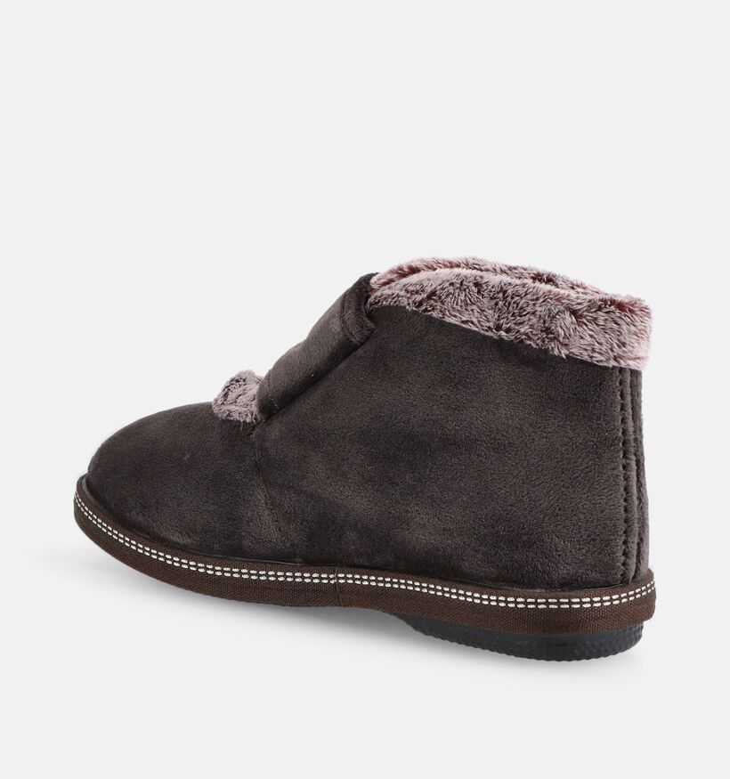 Hush Puppies Cyrilo Donkerbruine Hoge Pantoffels voor dames (377684)