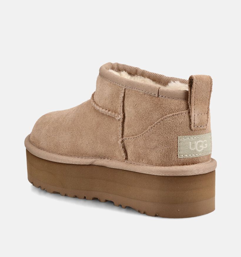 UGG Classic Ultra Mini Platform Beige Winterlaarzen voor meisjes (378004)