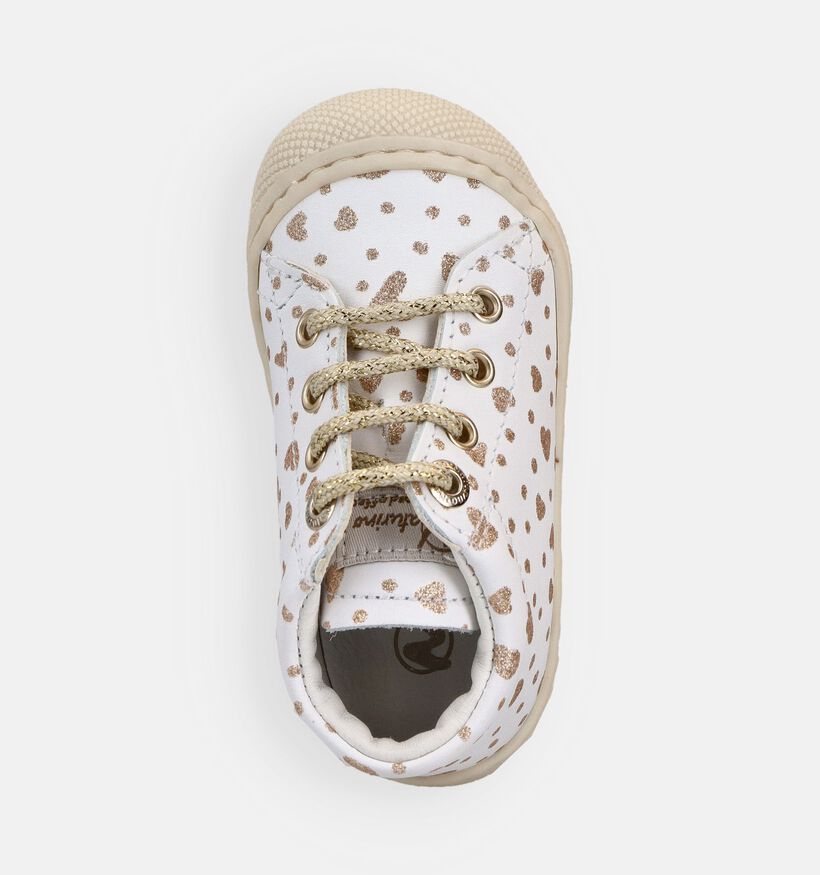 Naturino Cocoon Calf Witte Babyschoenen voor meisjes (371577) - geschikt voor steunzolen