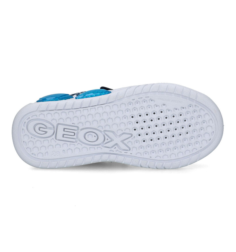 Geox Illuminus Baskets en Bleu pour garçons (320632) - pour semelles orthopédiques