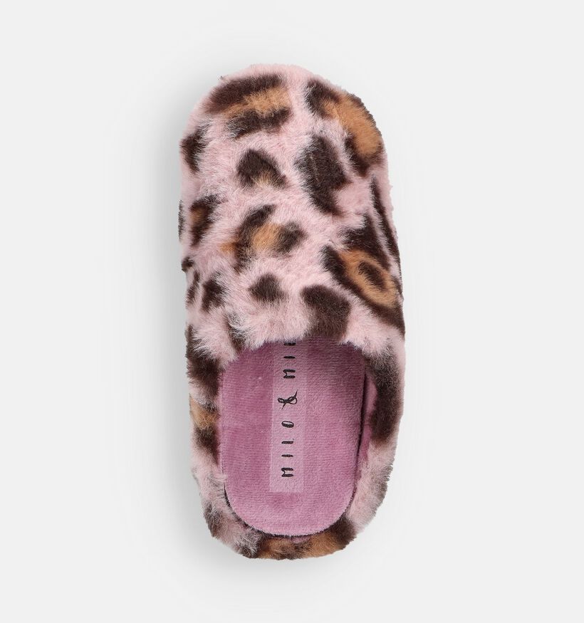 Milo & Mila Leopard Roze Pantoffels voor meisjes (364941) - geschikt voor steunzolen