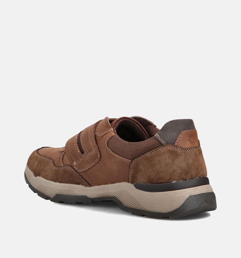 Relife Cognac Velcroschoenen voor heren (363055) - geschikt voor steunzolen