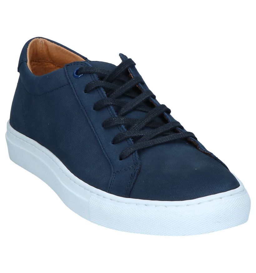 Borgo Sport Chaussures basses en Bleu foncé en cuir (247739)