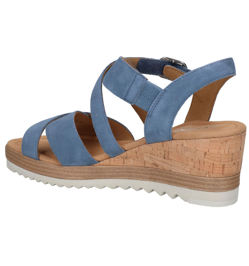 Gabor Sandales en Bleu en nubuck (271736)