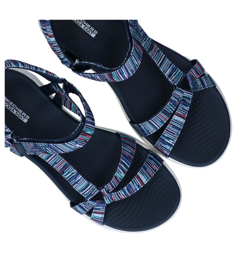 Skechers Blauwe Sandalen in stof (290290)