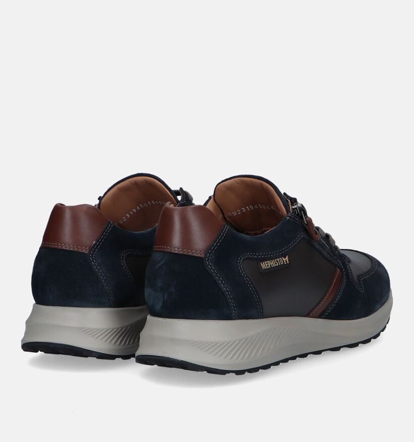 Mephisto Dino Velsport Blauwe Veterschoenen voor heren (345981) - geschikt voor steunzolen