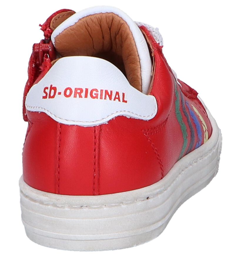 STONES and BONES Chaussures basses en Rouge foncé en cuir (250415)